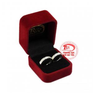 Nhẫn đôi bạc hạnh phúc nhận đặt chế tác theo yêu cầu.