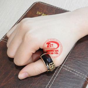 Nhẫn mã não đen chữ phúc nhận chế tác theo yêu cầu, bảo hành chu đáo, giao hàng toàn quốc.