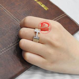 Nhẫn nam chữ H phong cách nhận đặt chế tác theo yêu cầu.