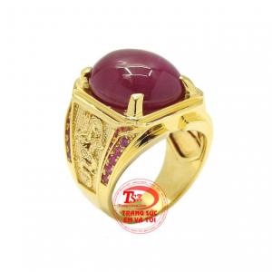 Nhẫn nam ruby long phụng