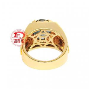 Nhẫn nam topaz uy quyền nhận đặt chế tác theo yêu cầu