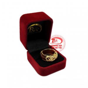 Nhẫn ngọc bọc rồng vàng đẹp hợp mệnh, thanh toán an toàn.