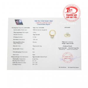 Nhẫn ngọc trai dịu dàng có giấy kiểm định đá quý uy tín.