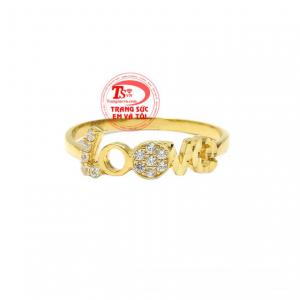 Chữ love biểu tượng cho tình yêu vì vậy love được các nhà chế tác hoàn kim sử dụng rất nhiều trong các sản phẩm trang sức