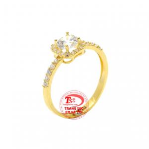 Nhẫn nữ đẹp vàng tây được chế tác từ vàng tây 10k bền đẹp.