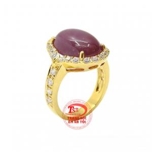 Nhẫn nữ Ruby sao quý bà được chế tác tinh xảo từ viên đá Ruby thiên nhiên