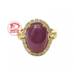 Nhẫn nữ Ruby mang đến vẻ đẹp thanh lịch và đầy ấn tượng cho phái đẹp.