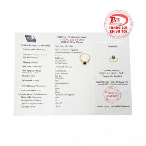 Nhẫn nữ saphir sao tinh tế phù hợp cho những người mang mệnh Thủy và Mộc.