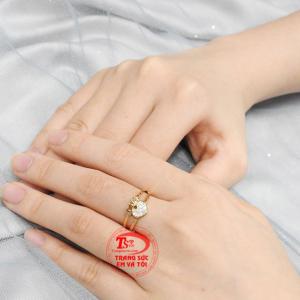 Nhẫn nữ trái tim kết nối