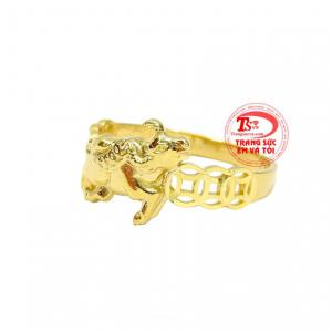 Nhẫn vàng tuổi sửu phát tài nhận đặt chế tác theo yêu cầu.