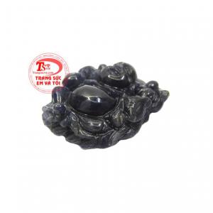 Phật di lặc sapphire tốt lành có giấy kiểm định đá quý