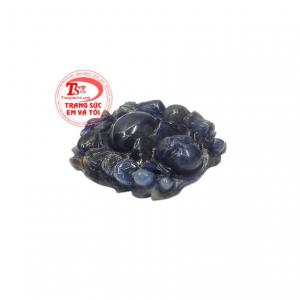 Phật di lặc tài lộc đá sapphire có giấy kiểm định đá quý