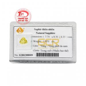 Saphir vàng ép vỉ an nhiên kiểu dáng mới lạ, độc đáo.