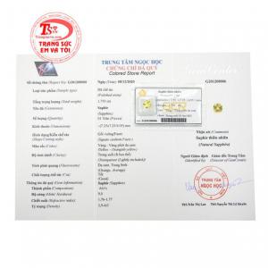 Sapphire vàng ép vỉ đại cát