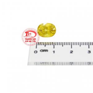 Sapphire vàng ép vỉ đẹp có giấy kiểm định đá quý uy tín, giao hàng toàn quốc.