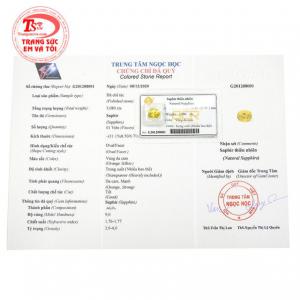 Sapphire vàng ép vỉ đẹp