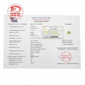 Saphir vàng ép vỉ sung túc