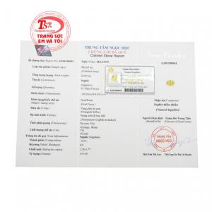 Sapphire vàng ép vỉ tài lộc