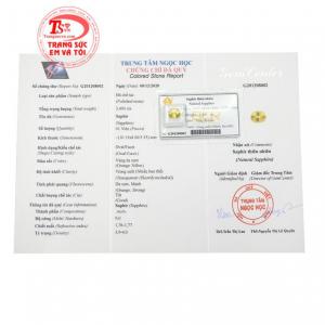 Sapphire vàng ép vỉ thịnh vượng