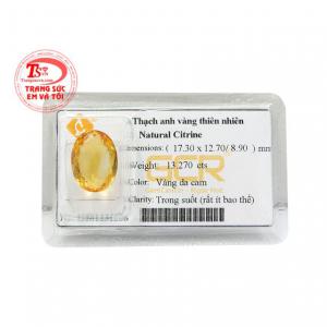 Thạch anh vàng thiên nhiên ép vỉ phù hợp để làm trang sức phong thủy. 