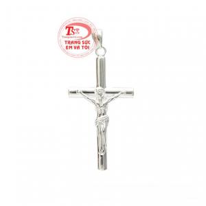 Thánh giá bạc đức tin với đường nét chế tác tỉ mỉ, tinh xảo dễ dàng kết hợp với nhiều kiểu dây chuyền khác nhau.
