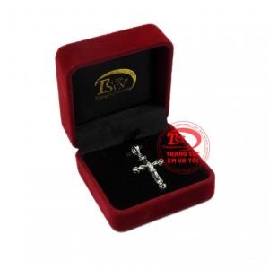 Thánh giá vàng trắng đức tin nhận đặt chế tác theo yêu cầu. 