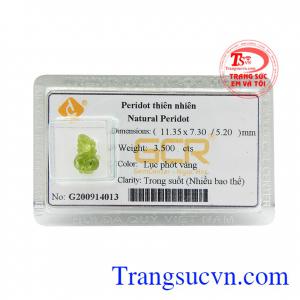 Tỳ hưu peridot tài lộc phù hợp để làm mặt dây hoặc mặt nhẫn bọc vàng, bọc bạc