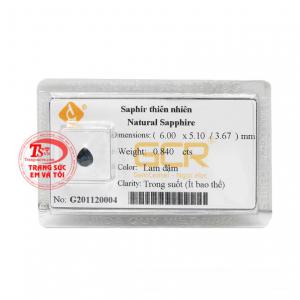 Viên Saphir cát tường được chế tác hình giọt nước