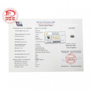 Viên saphir hợp mệnh có giấy kiểm định đá quý