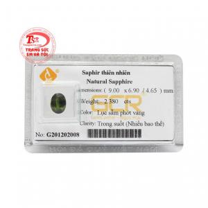 Viên saphir thiên nhiên an nhiên được rất nhiều khách hàng yêu thích và lựa chọn. 