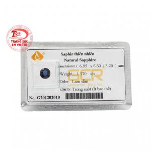 Viên saphir thiên nhiên quyền quý được ép vỉ