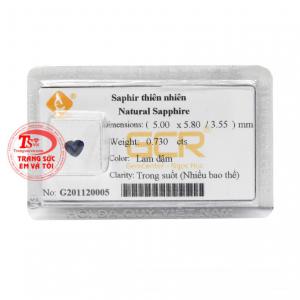 Viên Saphir trái tim chất lượng được chế tác độc đáo