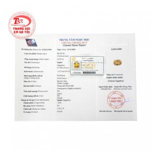 Viên saphir vàng bình an giao hàng nhanh chóng