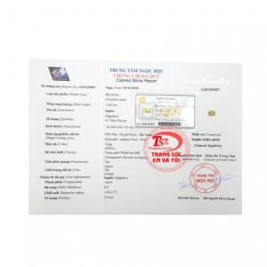 Viên saphir vàng hạnh phúc có giấy kiểm định đá quý 