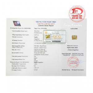 Viên saphir vàng tài lộc giao hàng nhanh chóng, đảm bảo uy tín