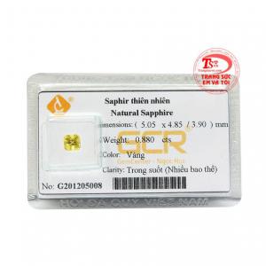Viên saphir vàng tình yêu phù hợp với người mệnh kim và mệnh thổ.