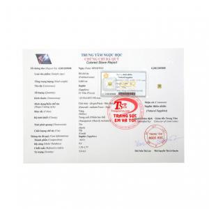 Viên saphir vàng tình yêu có giấy kiểm định đá quý