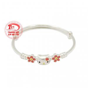 Vòng bạc mèo kitty dễ thương đang là một trong những sản phẩm được các mẹ yêu thích và chọn mua. 
