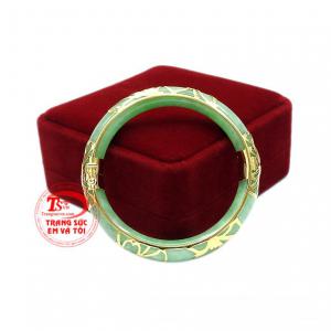 Vòng cẩm thạch bọc vàng bình an đảm bảo uy tín, giao hàng  nhanh chóng