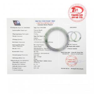 Vòng đôi ngọc jadeite thiên nhiên có giấy kiểm định đá quý