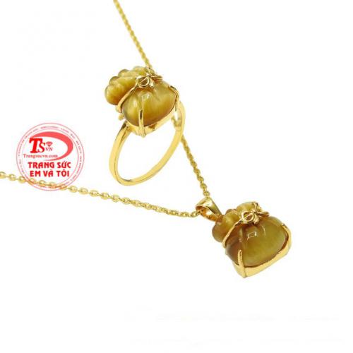 Bộ trang sức mắt hổ túi tiền