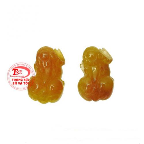 Cặp tỳ hưu thạch anh tóc đại lộc