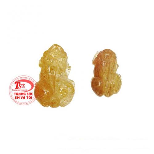 Cặp tỳ hưu thạch anh tóc hưng thịnh