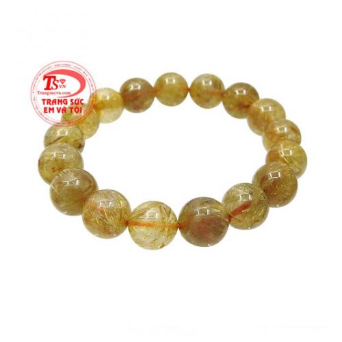 Chuỗi thạch anh tóc bình an 12 ly