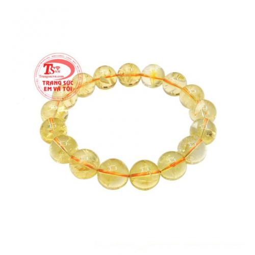 Chuỗi thạch anh vàng đẹp 12 ly