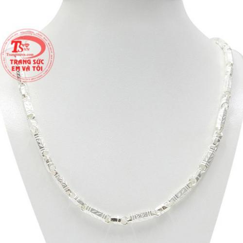 Dây chuyền bạc nam kiểu cách