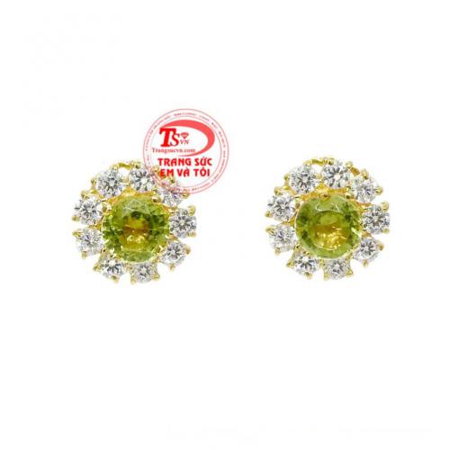 Hoa tai Peridot thanh lịch