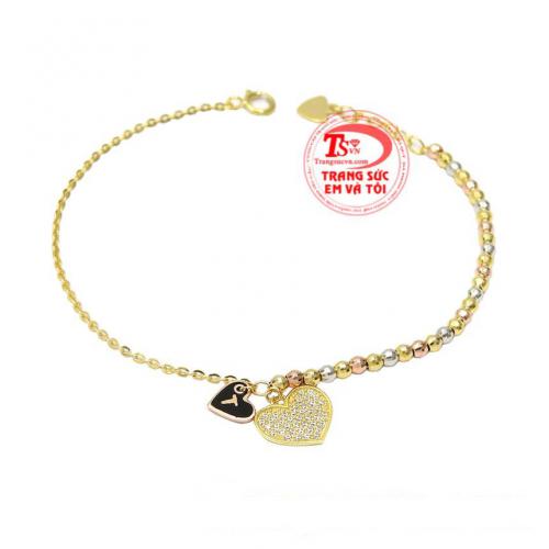 Lắc tay trái tim độc đáo