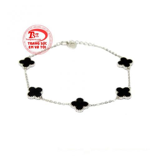 Lắc tay vàng trắng may mắn