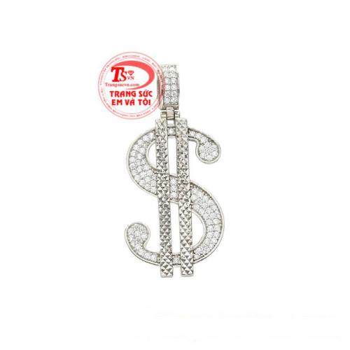 Mặt dây vàng trắng nam giới